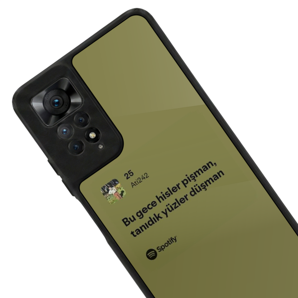 Xiaomi Redmi Note 12 Pro Uyumlu Sarki Sozleri Tasarımlı Glossy Premium Kılıf