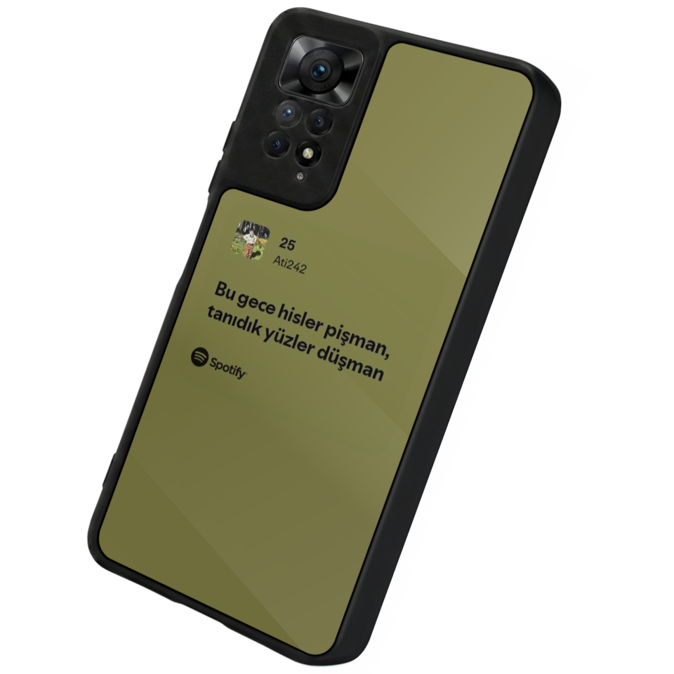 Xiaomi Redmi Note 12 Pro Uyumlu Sarki Sozleri Tasarımlı Glossy Premium Kılıf