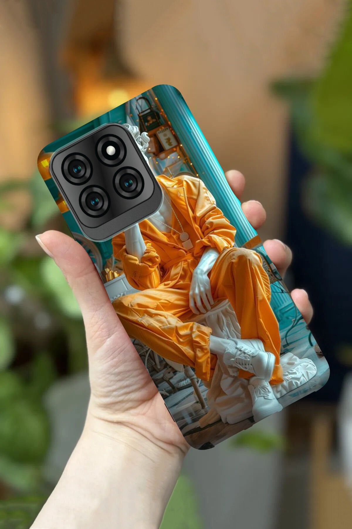 Reeder S71 Uyumlu Kamera Korumalı Heykel Desenli HD Baskılı Silikon Kılıf