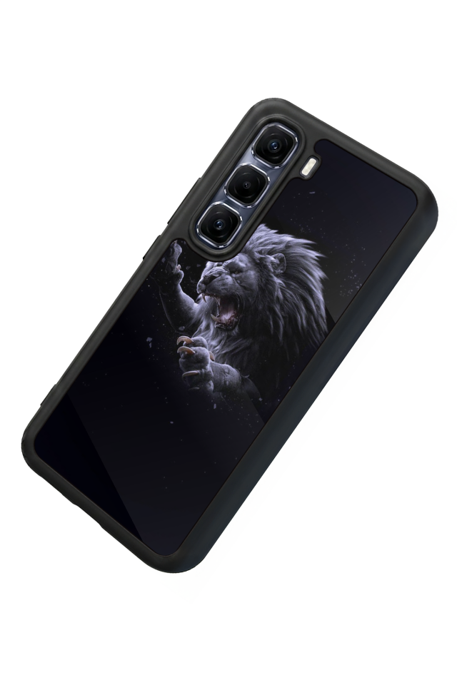 Infinix Hot 60 Pro Plus Uyumlu Aslan Tasarımlı Glossy Premium Kılıf