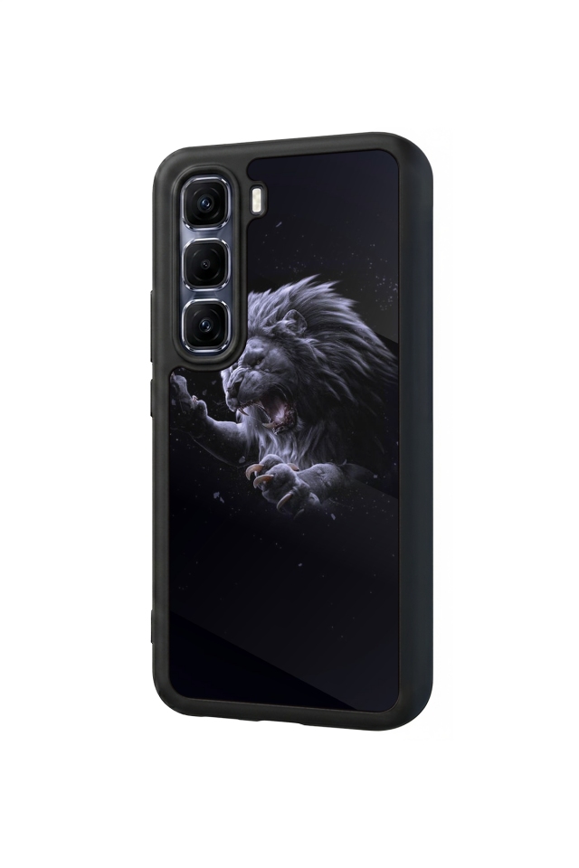 Infinix Hot 60 Pro Plus Uyumlu Aslan Tasarımlı Glossy Premium Kılıf