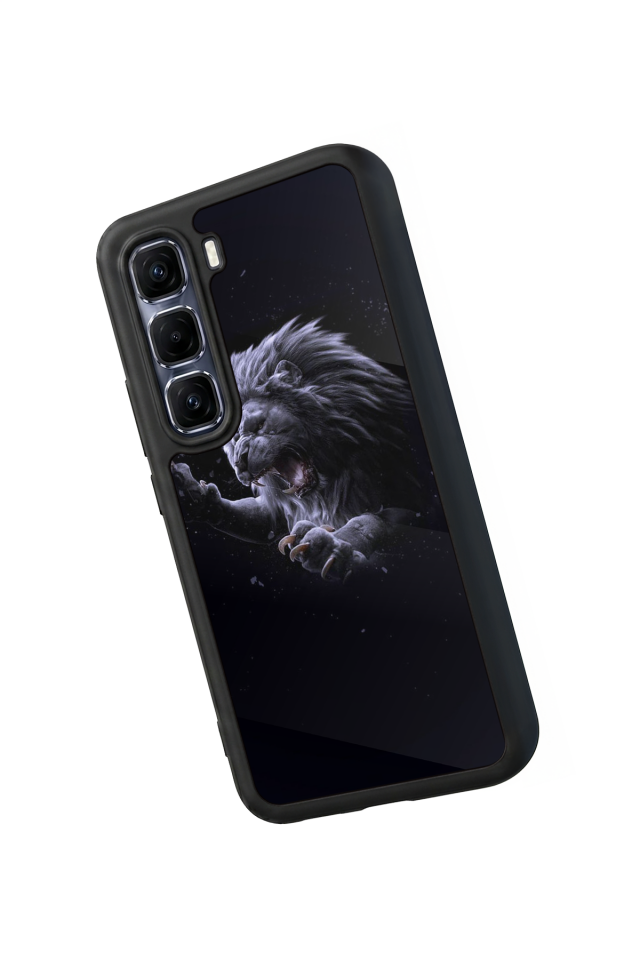 Infinix Hot 60 Pro Plus Uyumlu Aslan Tasarımlı Glossy Premium Kılıf