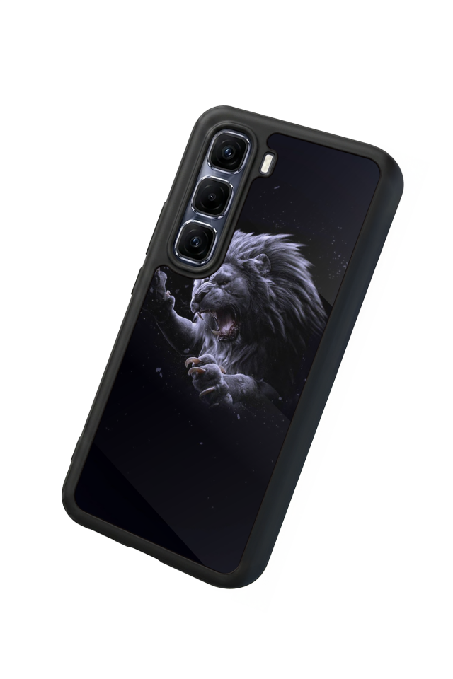 Infinix Hot 60 Pro Plus Uyumlu Aslan Tasarımlı Glossy Premium Kılıf