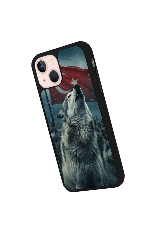 iPhone 13/14 Uyumlu Bozkurt Tasarımlı Glossy Premium Kılıf