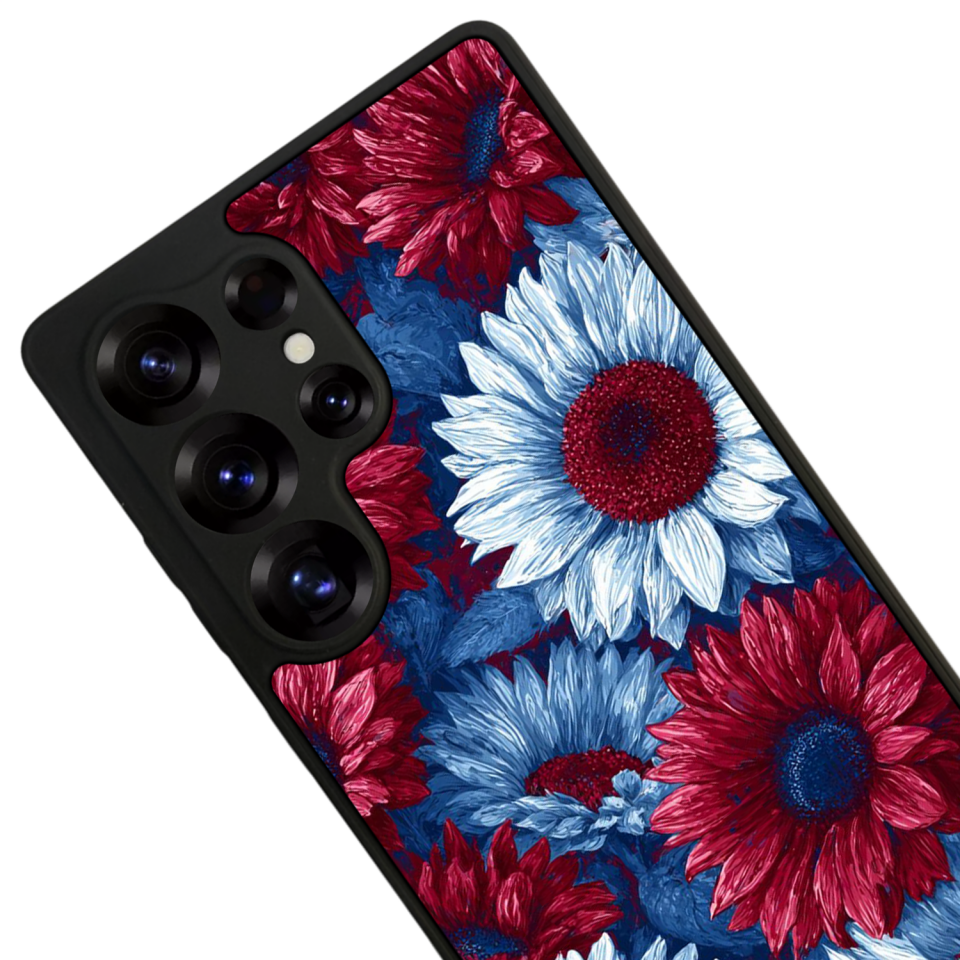 Samsung Galaxy S25 Ultra Uyumlu Cicek Tasarımlı Glossy Premium Kılıf