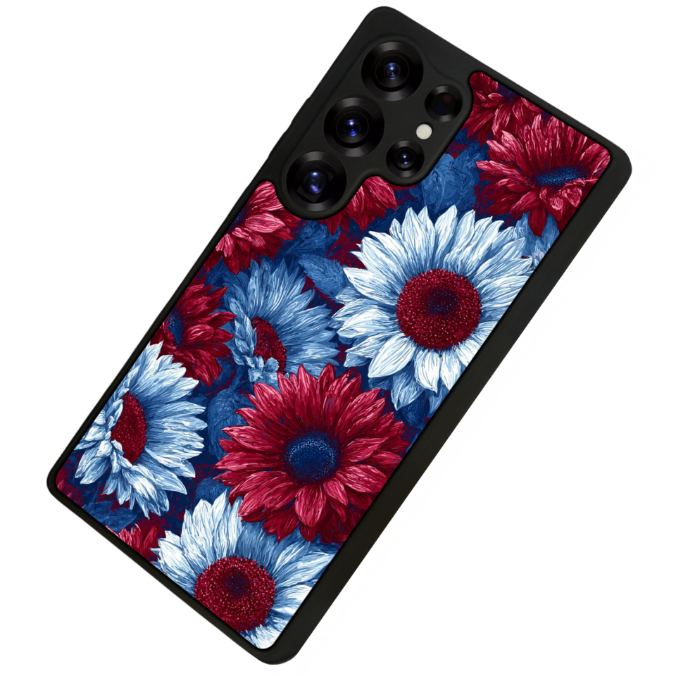 Samsung Galaxy S25 Ultra Uyumlu Cicek Tasarımlı Glossy Premium Kılıf