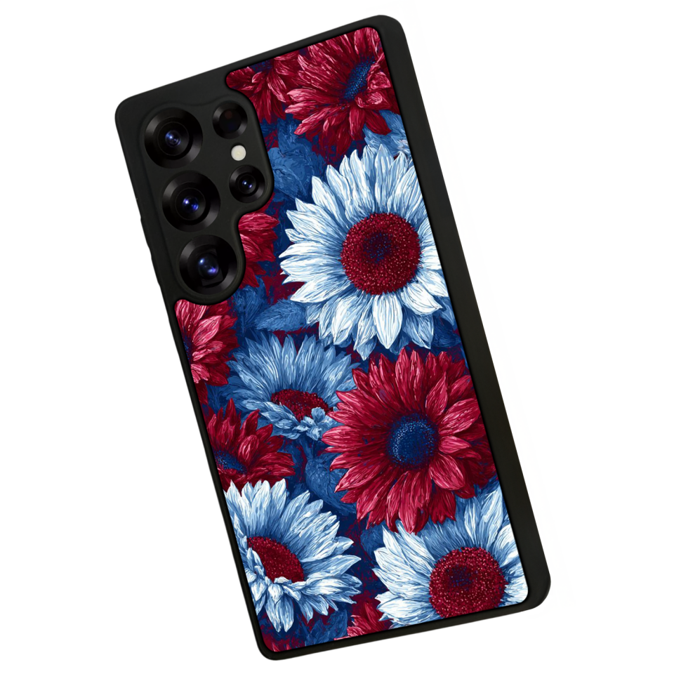 Samsung Galaxy S25 Ultra Uyumlu Cicek Tasarımlı Glossy Premium Kılıf