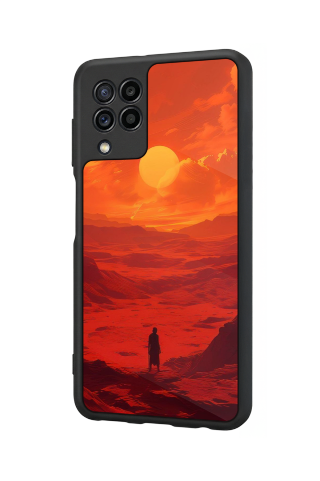 Samsung Galaxy M32 Uyumlu Güneş Tasarımlı Glossy Premium Kılıf