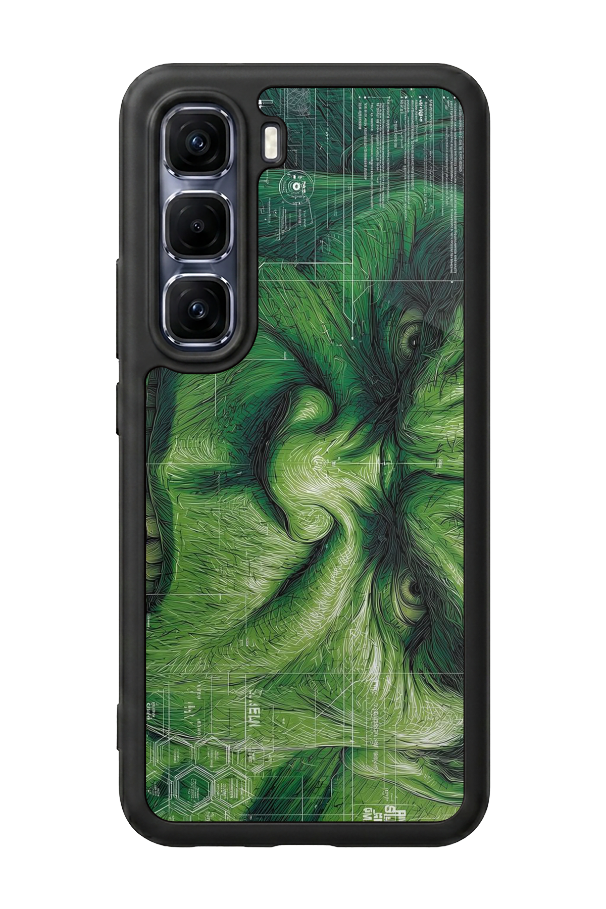 Infinix Hot 60 Pro Plus Uyumlu Hulk Tasarımlı Glossy Premium Kılıf