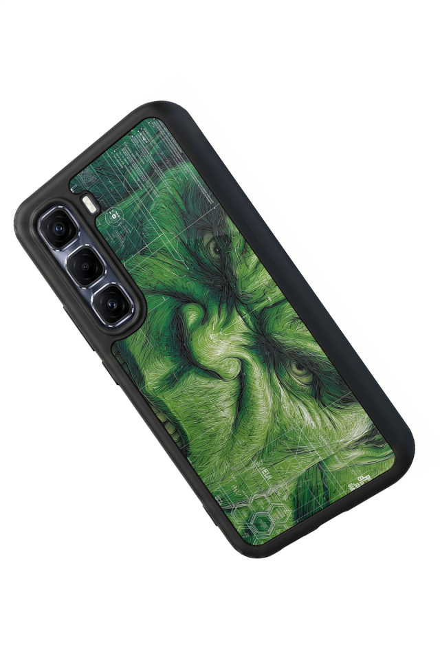 Infinix Hot 60 Pro Plus Uyumlu Hulk Tasarımlı Glossy Premium Kılıf