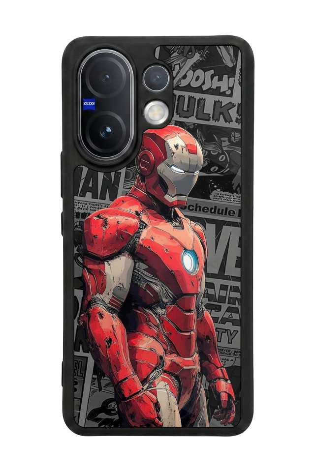 Vivo V60 Uyumlu Iron Man ( Demir Adam ) Tasarımlı Glossy Premium Kılıf