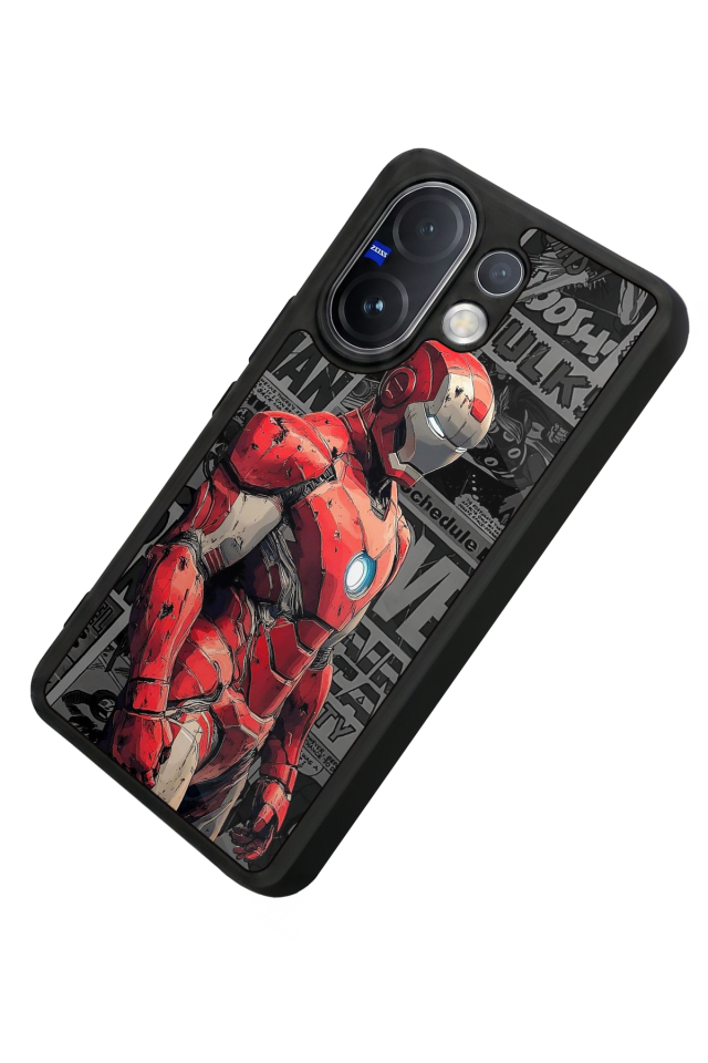 Vivo V60 Uyumlu Iron Man ( Demir Adam ) Tasarımlı Glossy Premium Kılıf