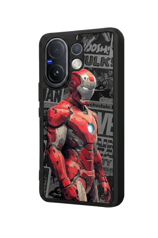 Vivo V60 Uyumlu Iron Man ( Demir Adam ) Tasarımlı Glossy Premium Kılıf