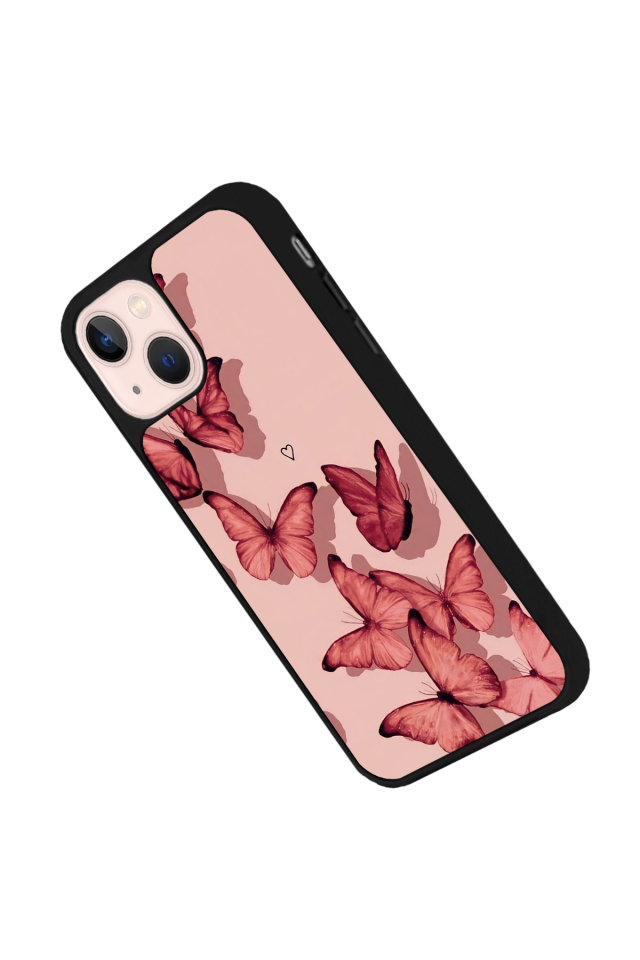 iPhone 15 Uyumlu Kelebek Tasarımlı Glossy Premium Kılıf
