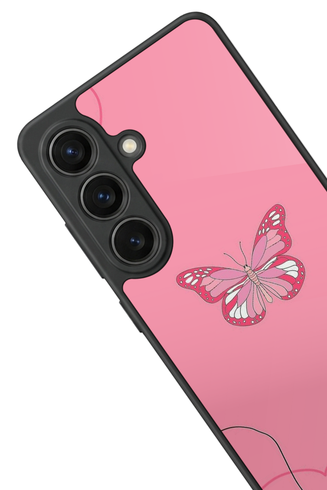 Samsung Galaxy S26 Uyumlu Kelebek Tasarımlı Glossy Premium Kılıf