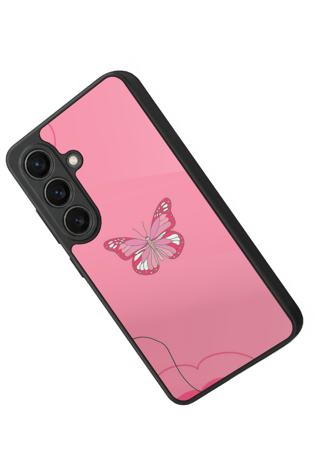 Samsung Galaxy S26 Uyumlu Kelebek Tasarımlı Glossy Premium Kılıf