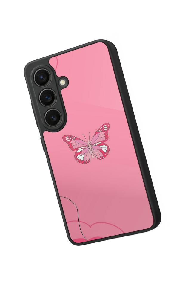 Samsung Galaxy S26 Uyumlu Kelebek Tasarımlı Glossy Premium Kılıf