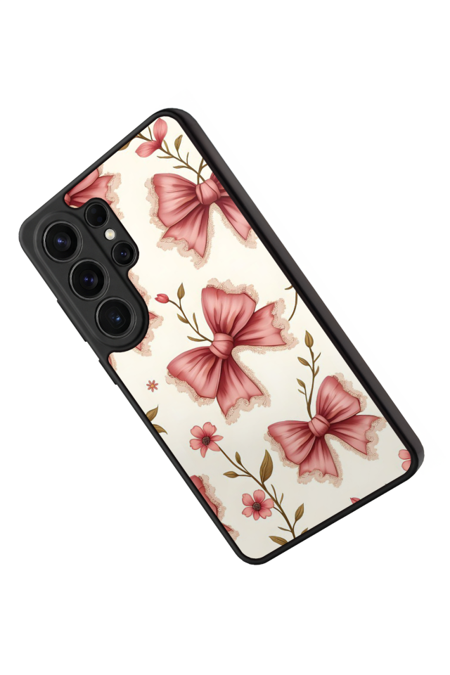 Samsung Galaxy S26 Ultra Uyumlu Kurdele Tasarımlı Glossy Premium Kılıf