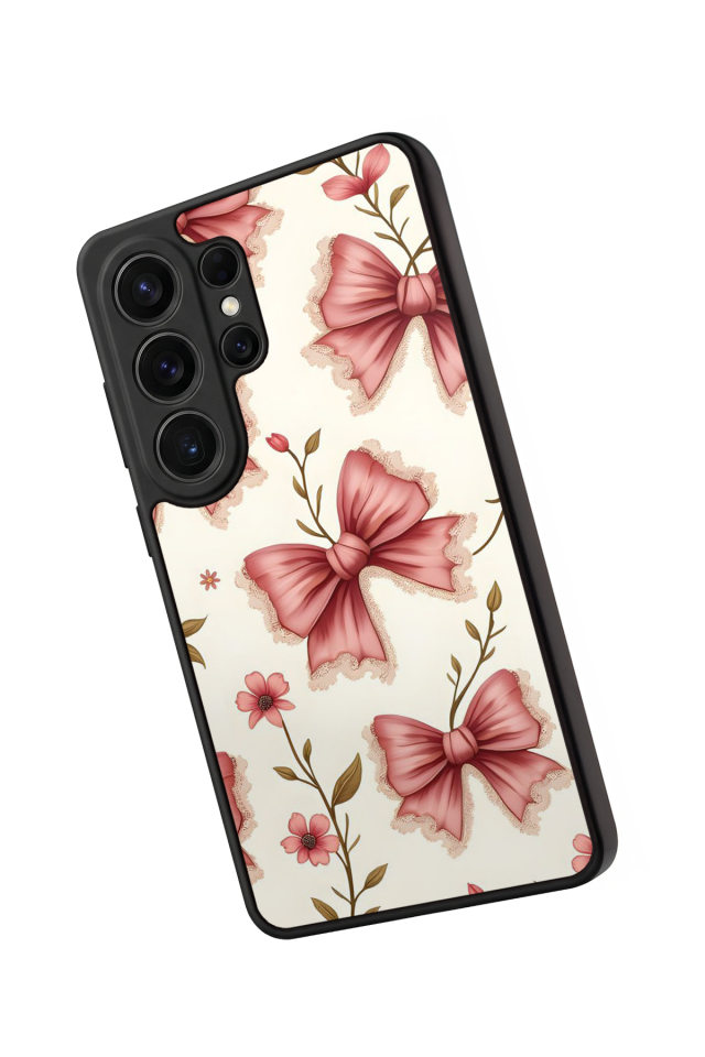 Samsung Galaxy S26 Ultra Uyumlu Kurdele Tasarımlı Glossy Premium Kılıf