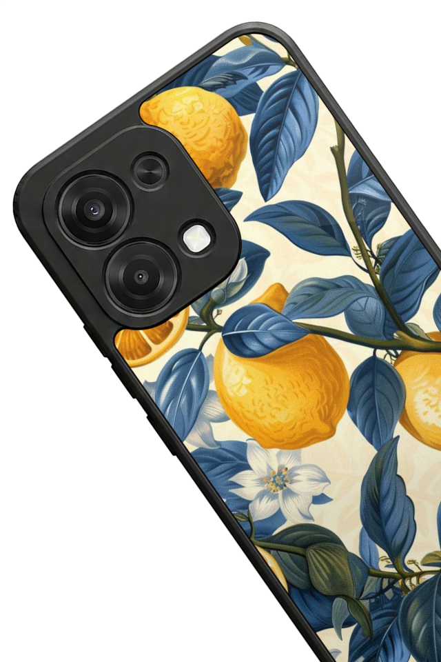 Oppo A6 Pro Uyumlu Limon Tasarımlı Glossy Premium Kılıf