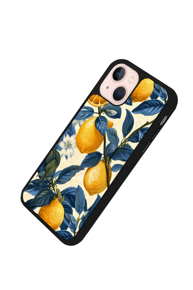 iPhone 13 Mini Uyumlu Limon Tasarımlı Glossy Premium Kılıf