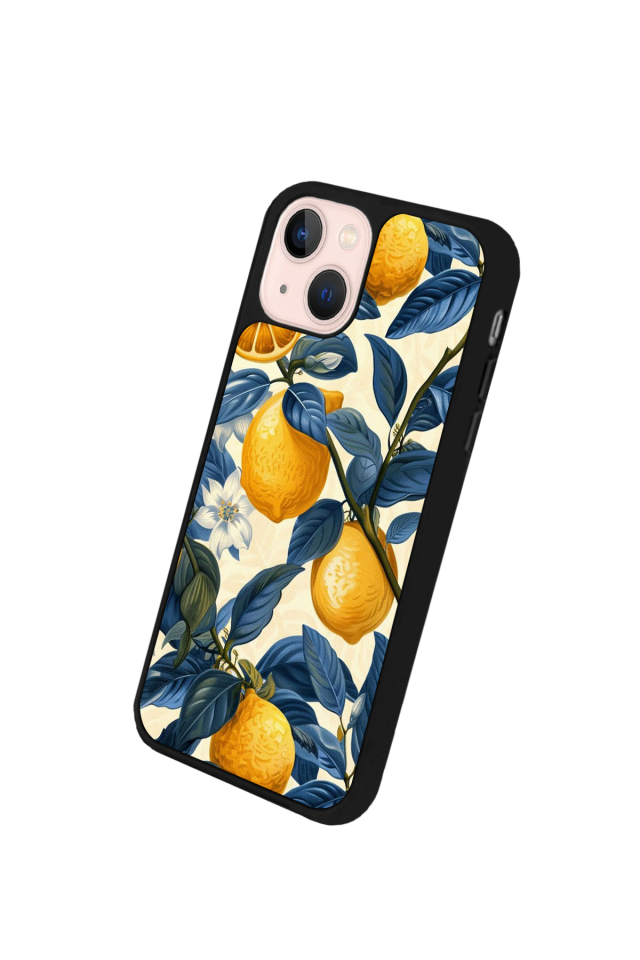 iPhone 13 Mini Uyumlu Limon Tasarımlı Glossy Premium Kılıf