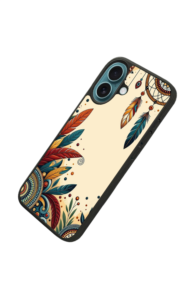 iPhone 16 Uyumlu Mandala Tasarımlı Glossy Premium Kılıf