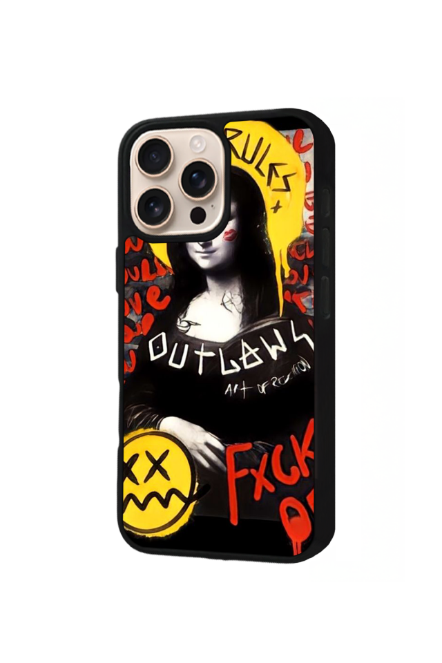 iPhone 16 Pro Max Uyumlu Monalisa Tasarımlı Glossy Premium Kılıf