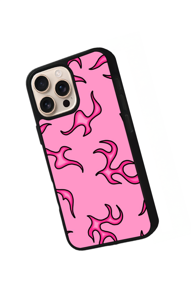 iPhone 14 Pro Max Uyumlu Retro Flame Patterns Tasarımlı Glossy Premium Kılıf