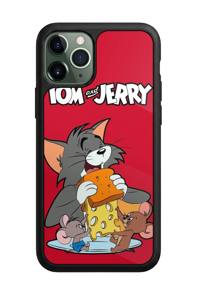 iPhone 11 Pro Max Uyumlu Tom And Jerry Tasarımlı Glossy Premium Kılıf