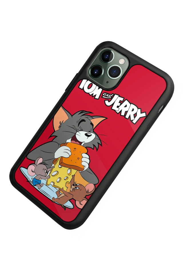 iPhone 11 Pro Max Uyumlu Tom And Jerry Tasarımlı Glossy Premium Kılıf