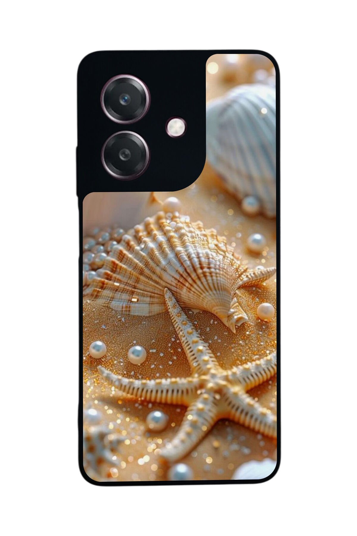 Oppo A3 5G Uyumlu İnci Tasarımlı Glossy Premium Kılıf