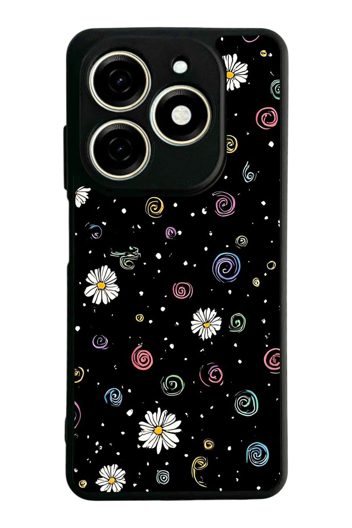 Tecno Spark 20/20C Uyumlu Floral Tasarımlı Glossy Premium Kılıf