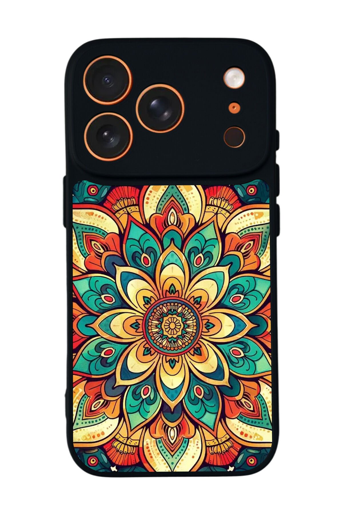 iPhone 17 Pro Uyumlu Mandala Tasarımlı Glossy Premium Kılıf