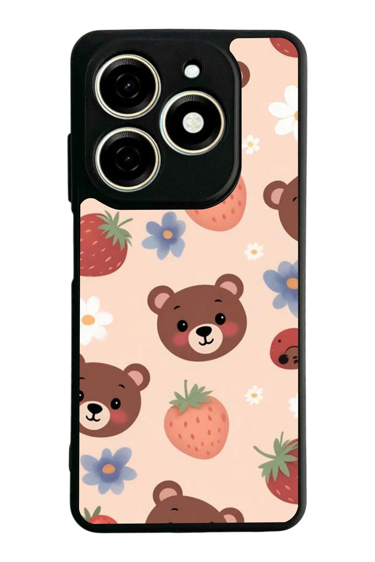 Infınıx Smart 8 Pro Uyumlu Ayı Tasarımlı Glossy Premium Kılıf