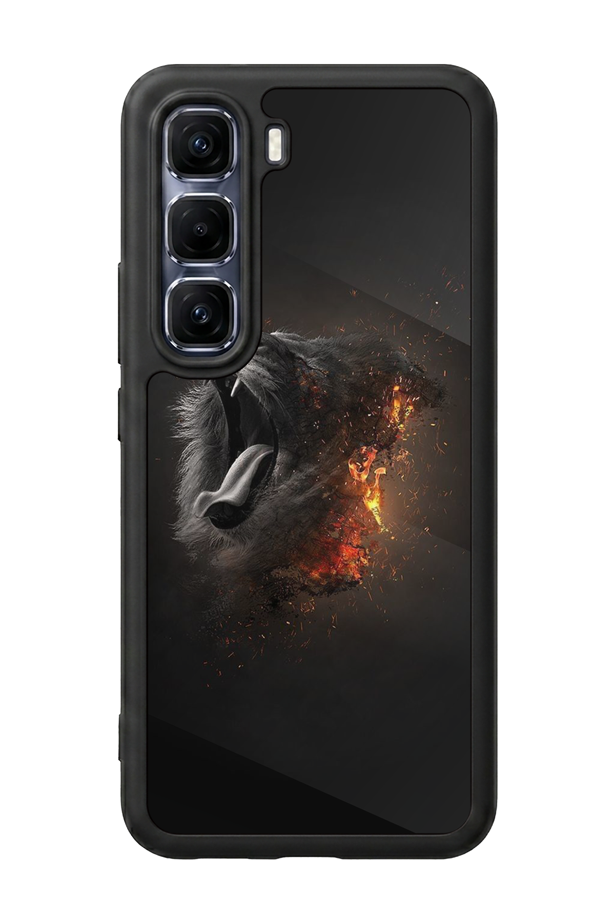 Infinix Hot 60 Pro Plus Uyumlu Aslan Tasarımlı Glossy Premium Kılıf