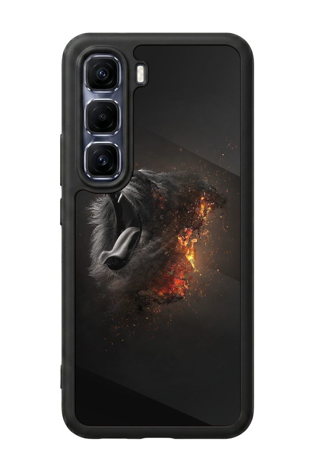 Infinix Hot 60 Pro Plus Uyumlu Aslan Tasarımlı Glossy Premium Kılıf