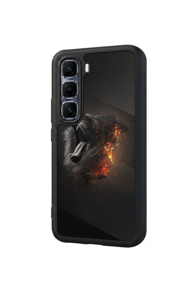 Infinix Hot 60 Pro Plus Uyumlu Aslan Tasarımlı Glossy Premium Kılıf