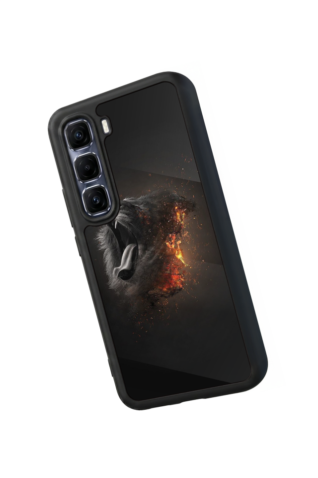 Infinix Hot 60 Pro Plus Uyumlu Aslan Tasarımlı Glossy Premium Kılıf
