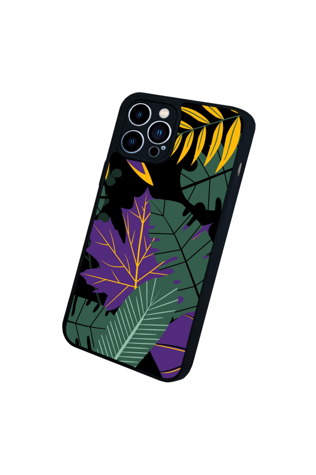 iPhone 13 Pro Max Uyumlu Botanik Tasarımlı Glossy Premium Kılıf