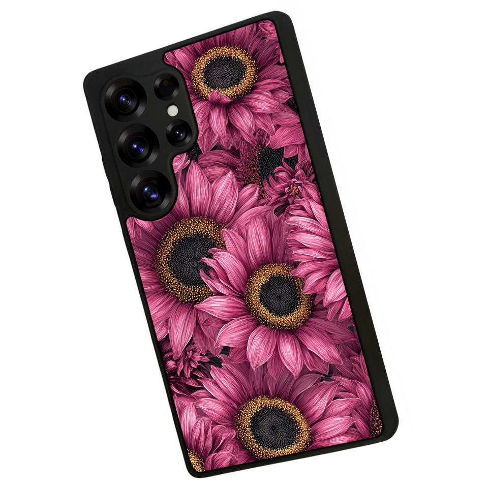 Samsung Galaxy S25 Ultra Uyumlu Cicek Tasarımlı Glossy Premium Kılıf