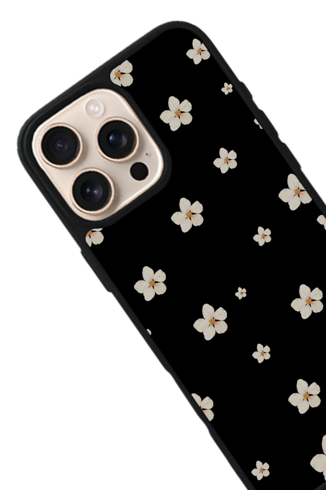 iPhone 15 Pro Uyumlu Cicek Tasarımlı Glossy Premium Kılıf