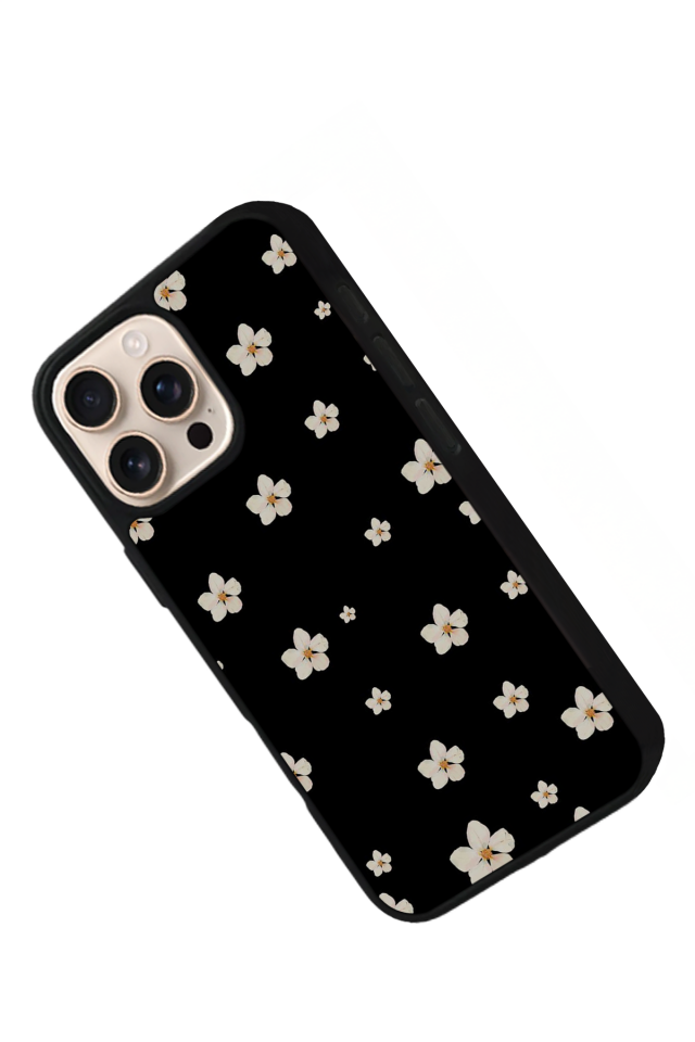 iPhone 15 Pro Uyumlu Cicek Tasarımlı Glossy Premium Kılıf