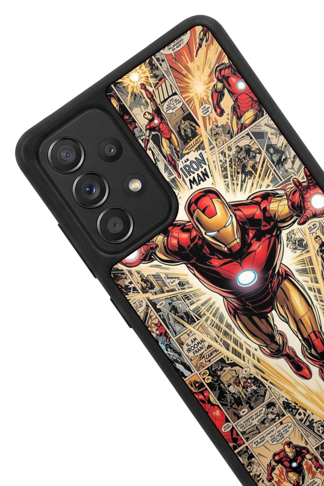 Samsung Galaxy A72 Uyumlu  Iron Man ( Demir Adam ) Tasarımlı Glossy Premium Kılıf