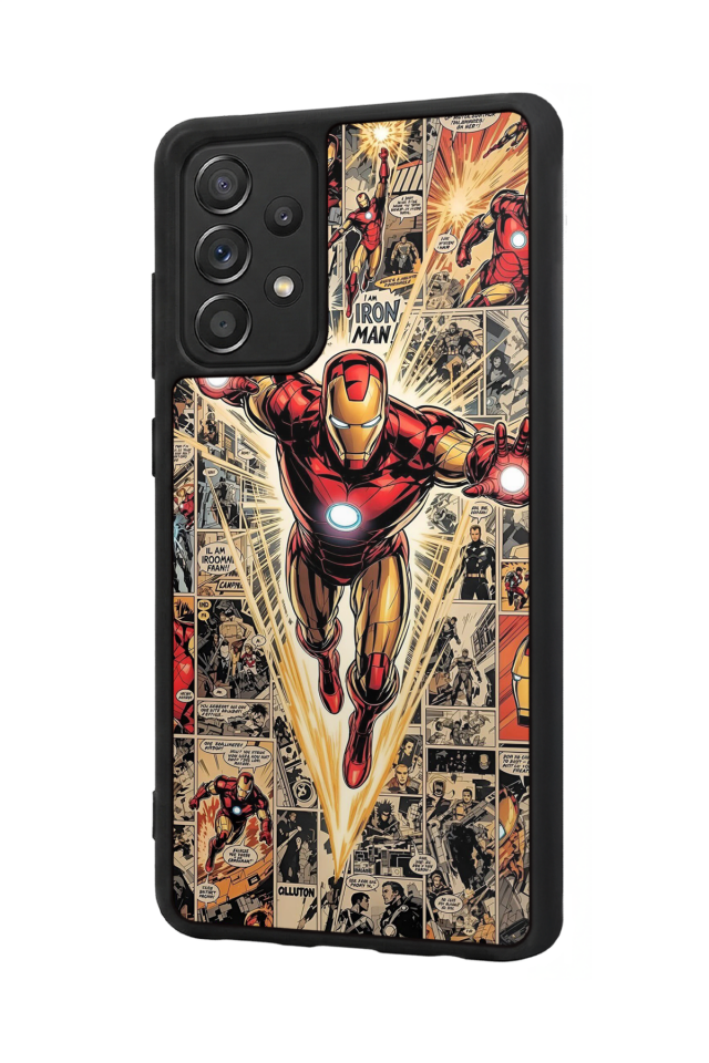 Samsung Galaxy A72 Uyumlu  Iron Man ( Demir Adam ) Tasarımlı Glossy Premium Kılıf