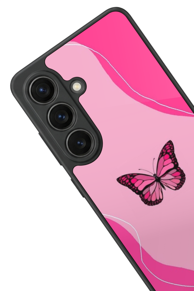 Samsung Galaxy S26 Uyumlu Kelebek Tasarımlı Glossy Premium Kılıf