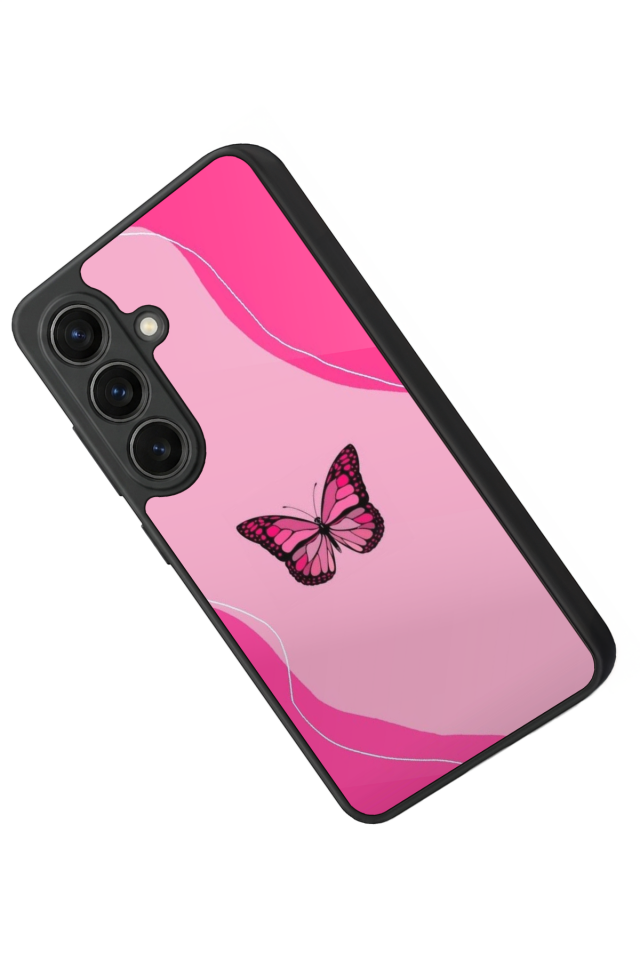 Samsung Galaxy S26 Uyumlu Kelebek Tasarımlı Glossy Premium Kılıf
