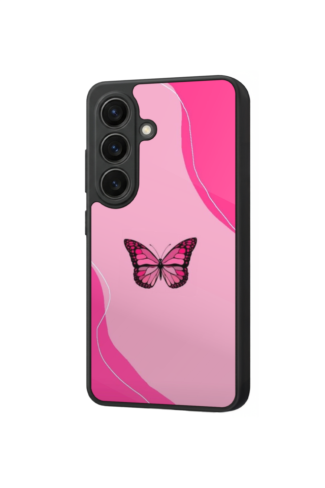 Samsung Galaxy S26 Uyumlu Kelebek Tasarımlı Glossy Premium Kılıf