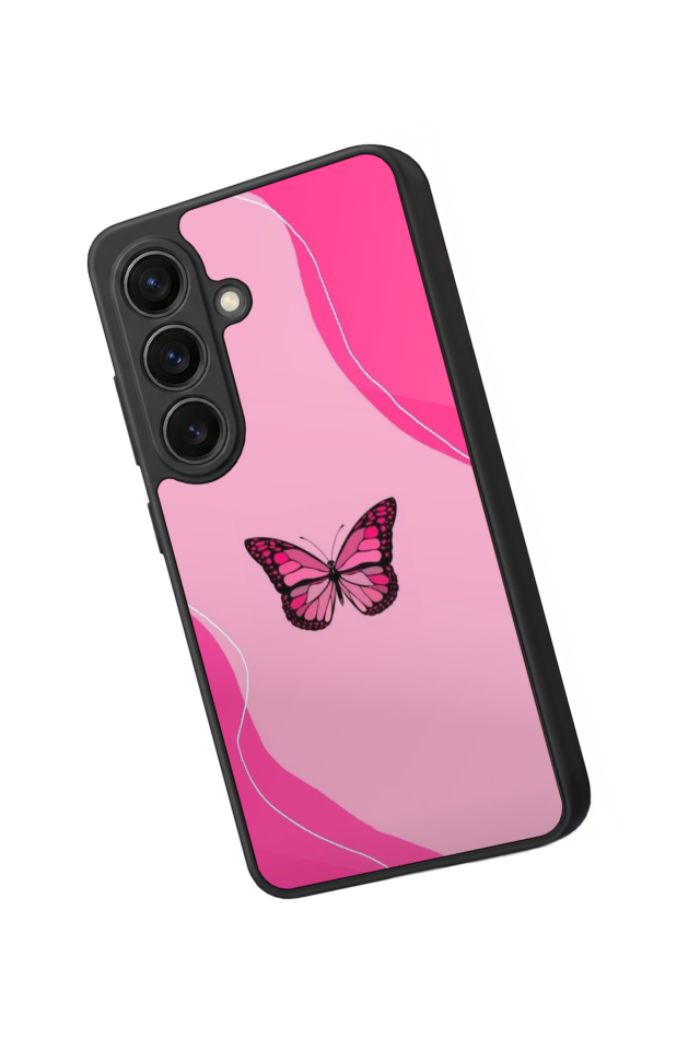 Samsung Galaxy S26 Uyumlu Kelebek Tasarımlı Glossy Premium Kılıf