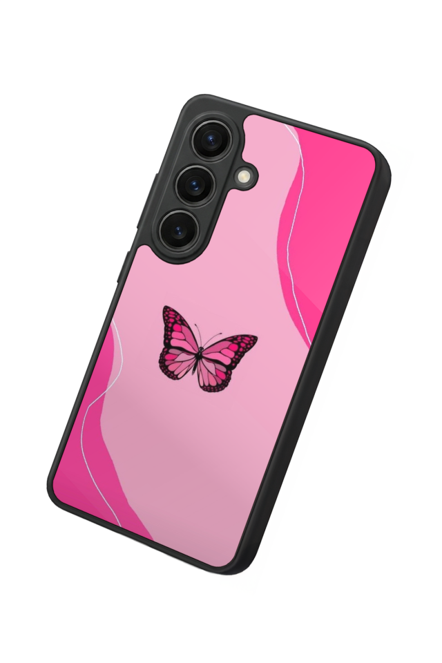 Samsung Galaxy S26 Uyumlu Kelebek Tasarımlı Glossy Premium Kılıf